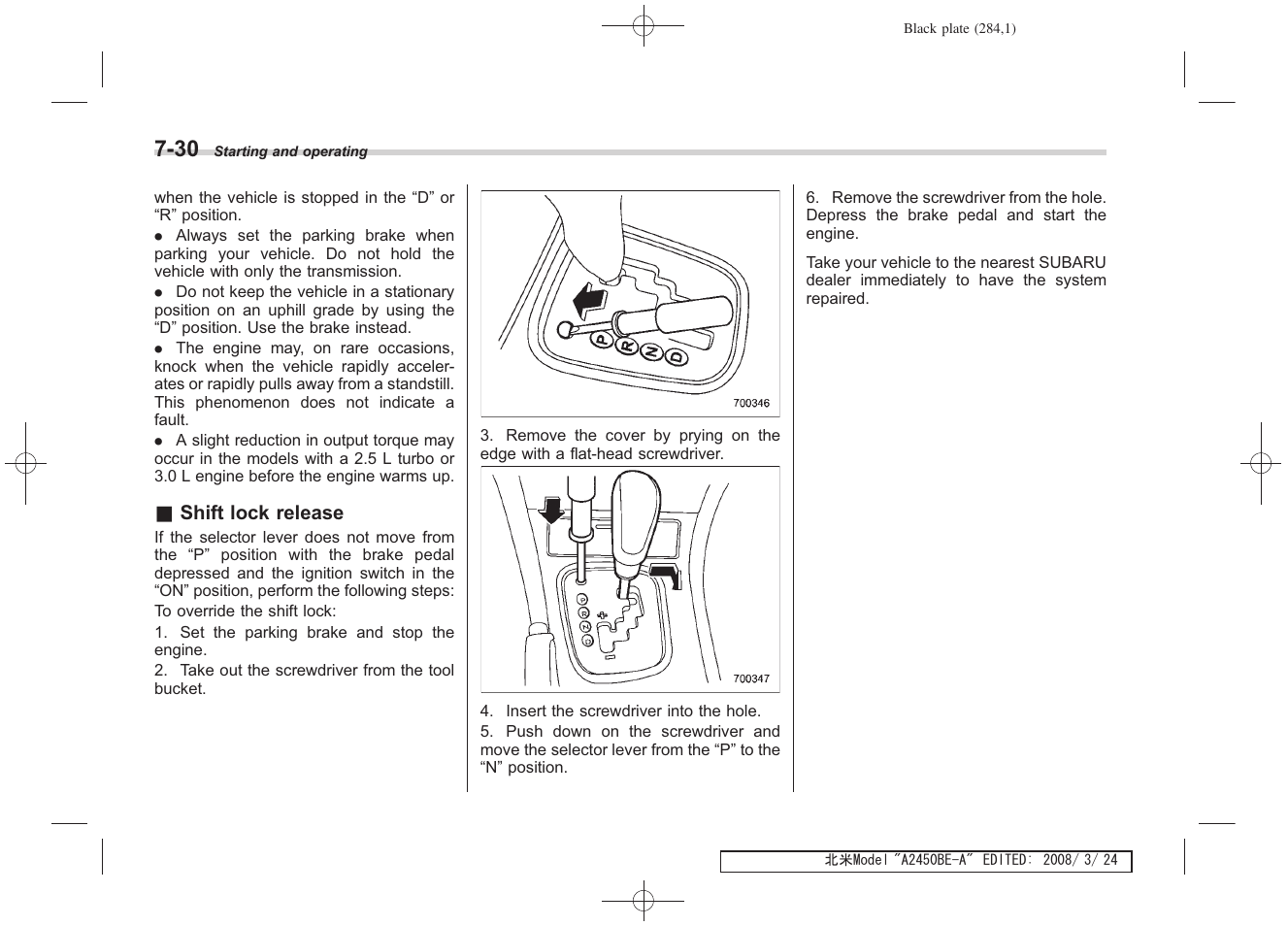 Subaru 2009 Legacy User Manual | Page 276 / 447
