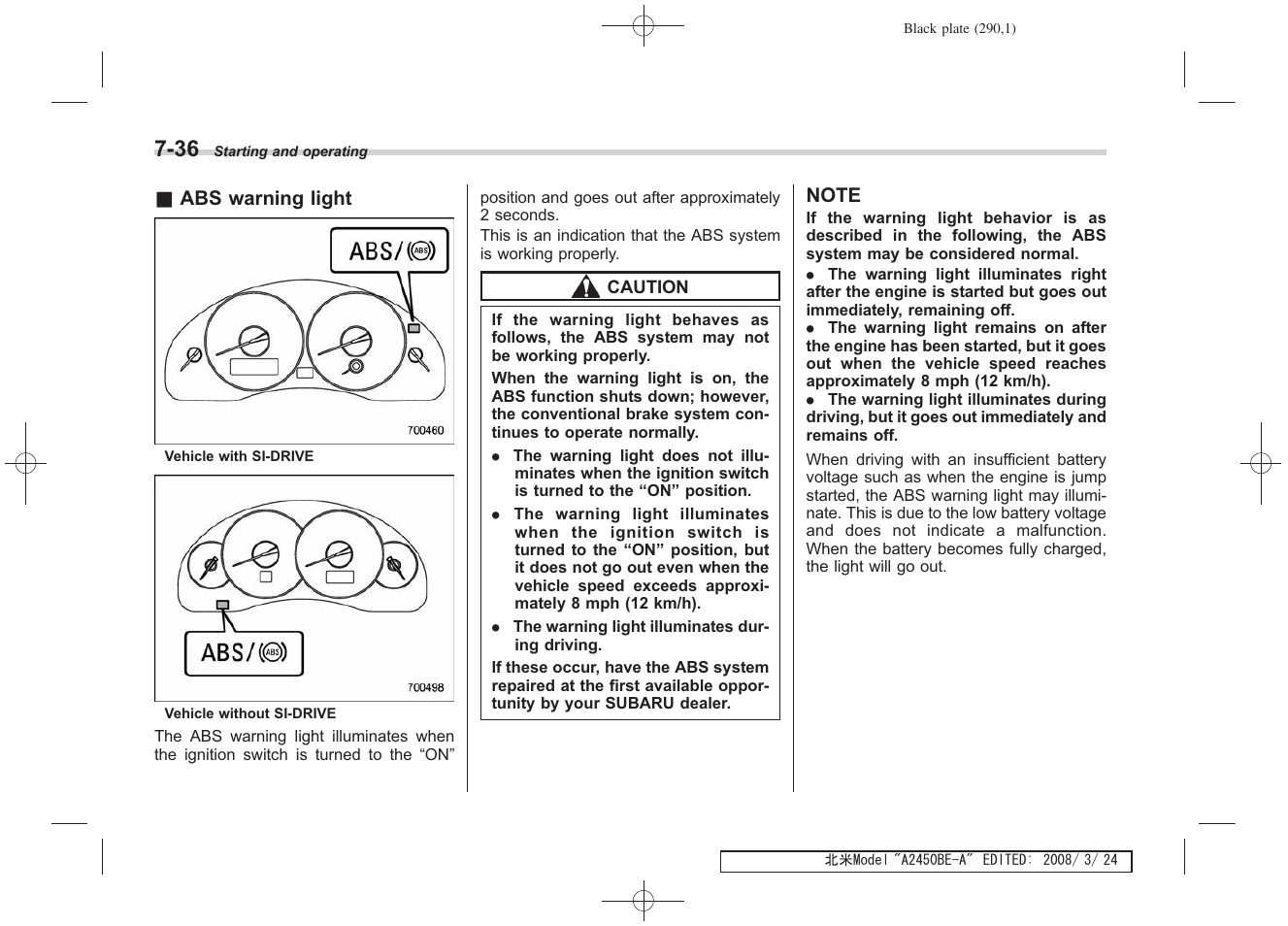 Subaru 2009 Legacy User Manual | Page 282 / 447