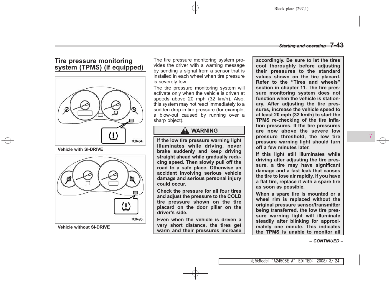 Subaru 2009 Legacy User Manual | Page 289 / 447