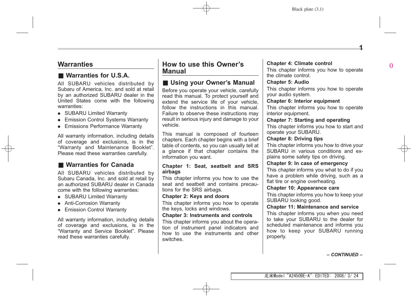 Msa5m0904a_3 | Subaru 2009 Legacy User Manual | Page 3 / 447