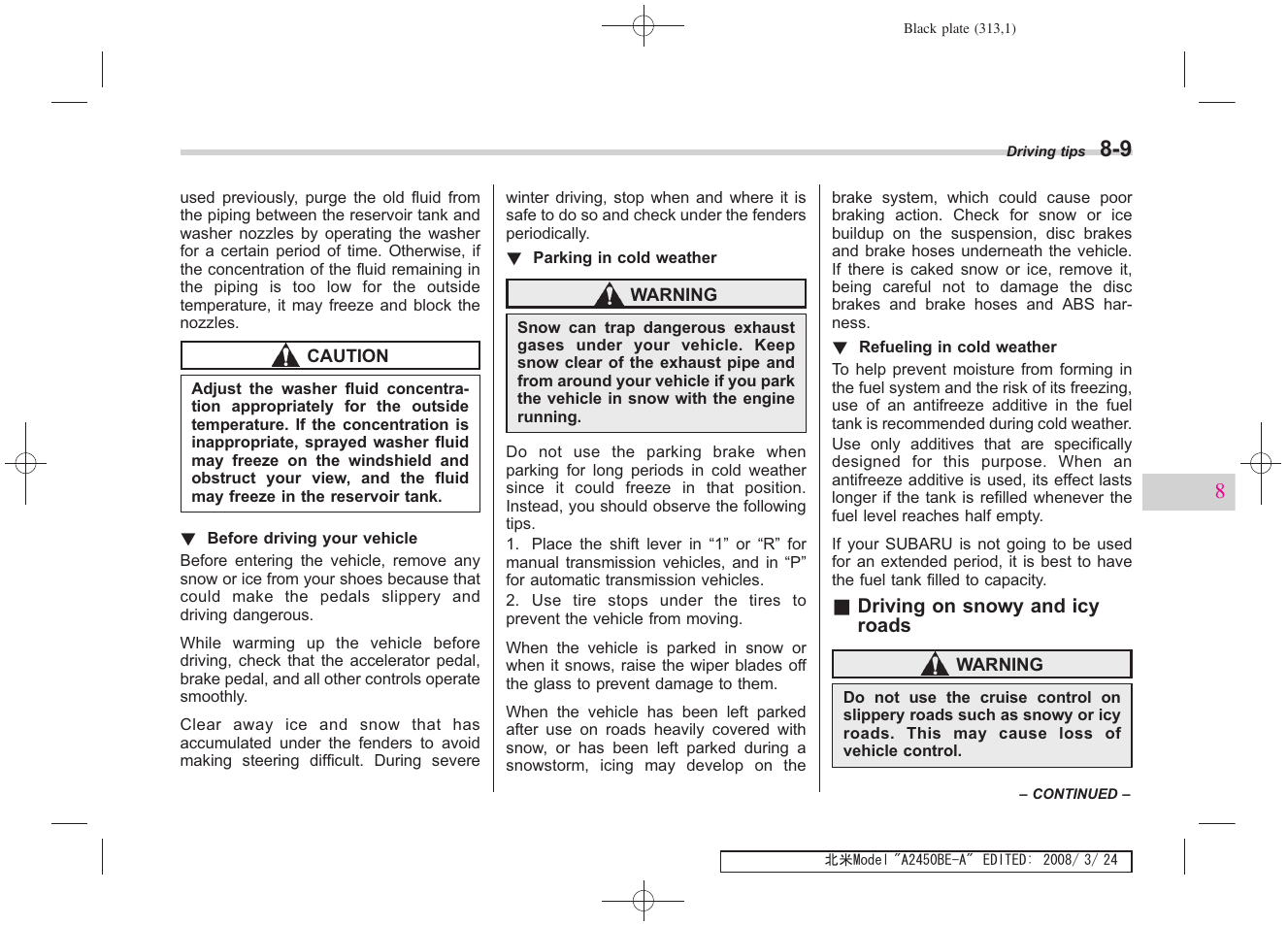 Subaru 2009 Legacy User Manual | Page 305 / 447