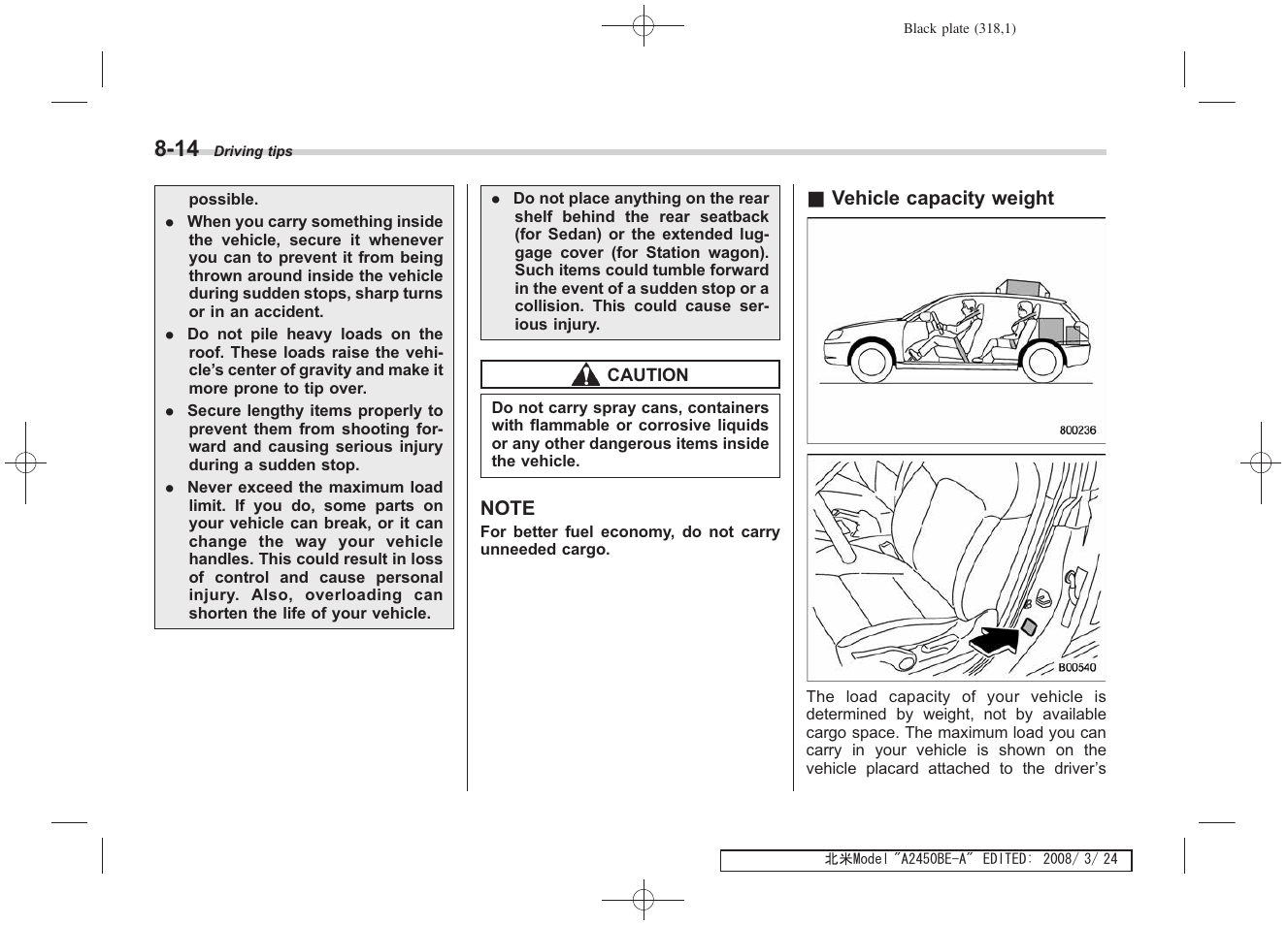 Subaru 2009 Legacy User Manual | Page 310 / 447