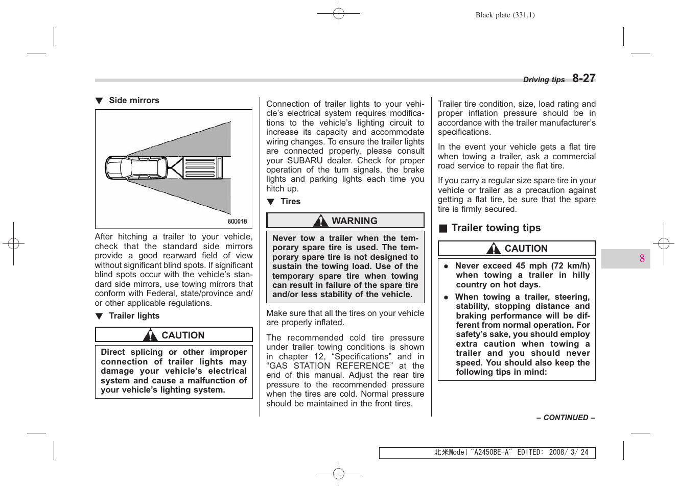 Subaru 2009 Legacy User Manual | Page 323 / 447