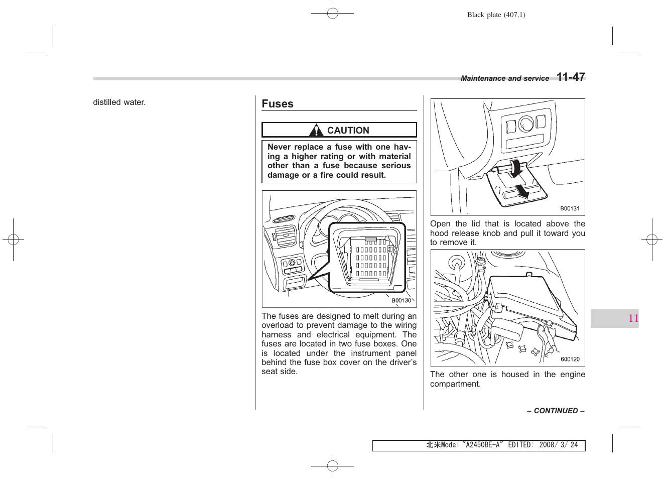 Fuses | Subaru 2009 Legacy User Manual | Page 397 / 447