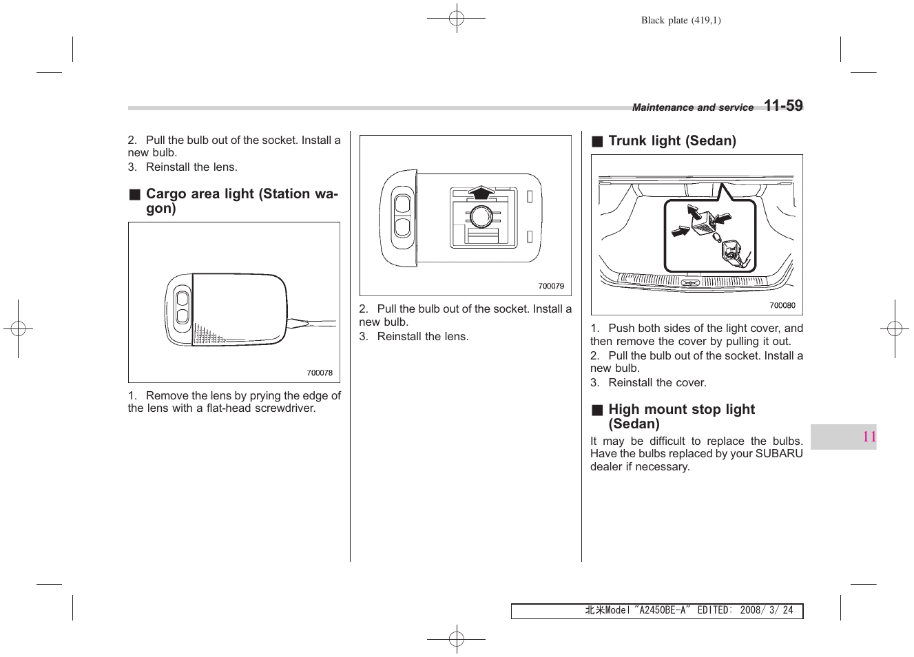 Subaru 2009 Legacy User Manual | Page 409 / 447