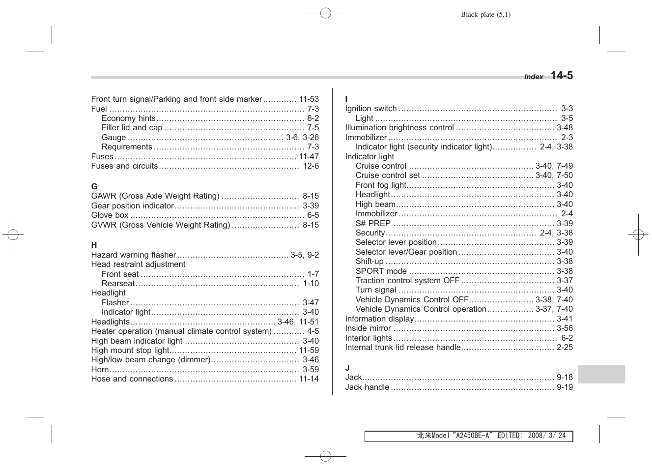 Subaru 2009 Legacy User Manual | Page 439 / 447