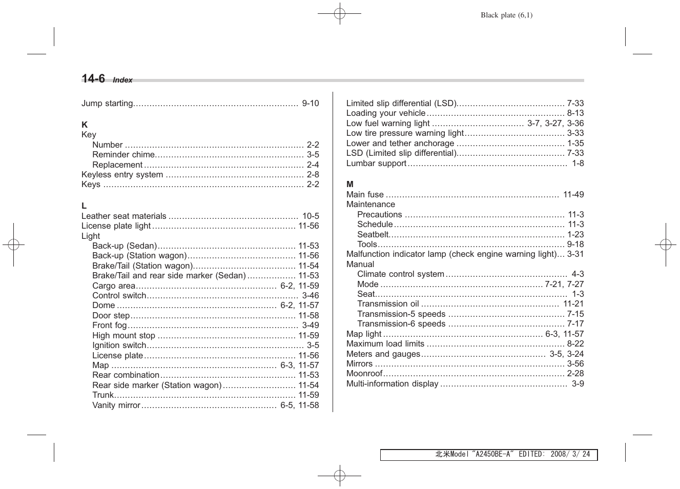 Subaru 2009 Legacy User Manual | Page 440 / 447