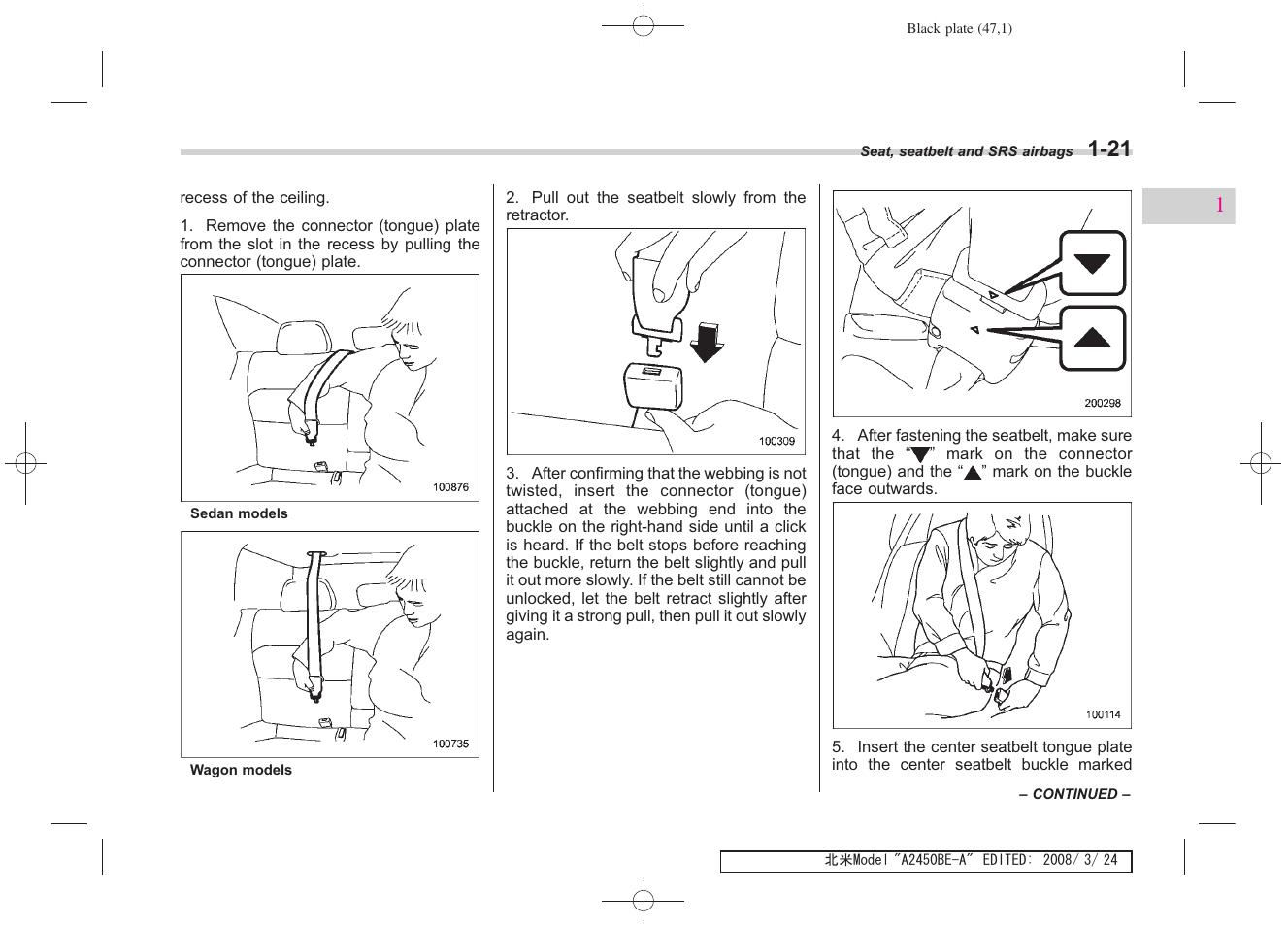 Subaru 2009 Legacy User Manual | Page 47 / 447