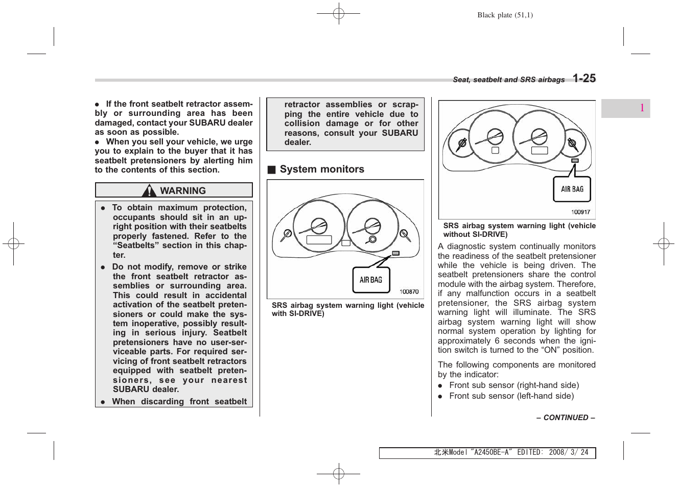 Subaru 2009 Legacy User Manual | Page 51 / 447