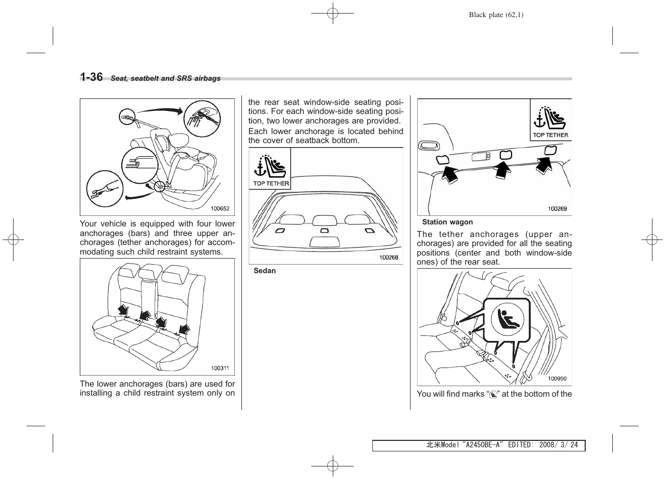 Subaru 2009 Legacy User Manual | Page 62 / 447