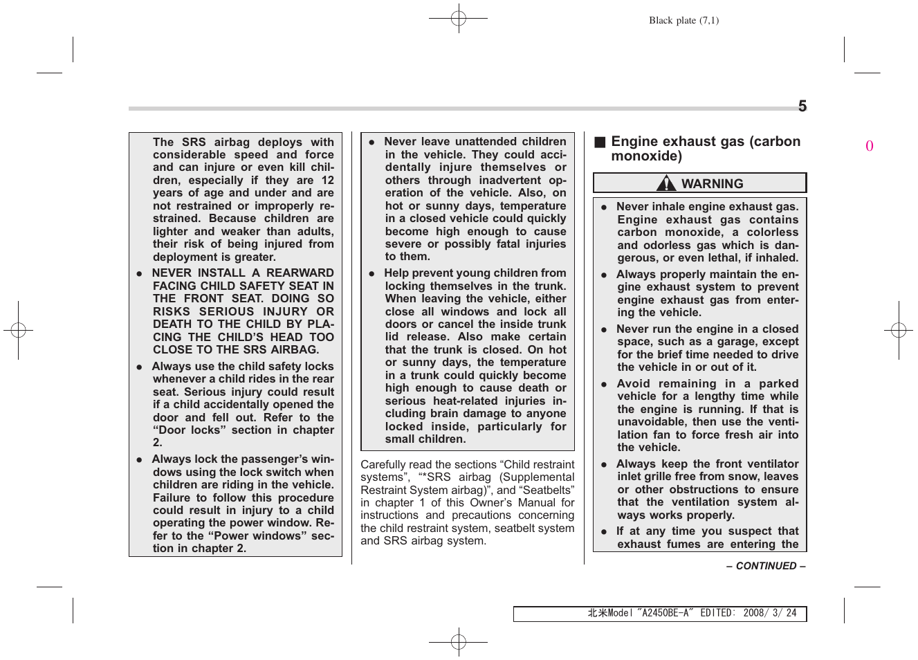 Subaru 2009 Legacy User Manual | Page 7 / 447