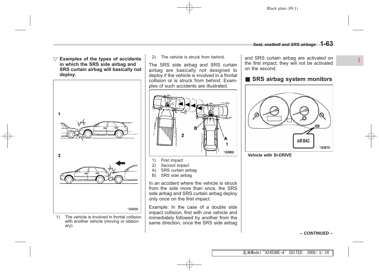 Subaru 2009 Legacy User Manual | Page 89 / 447