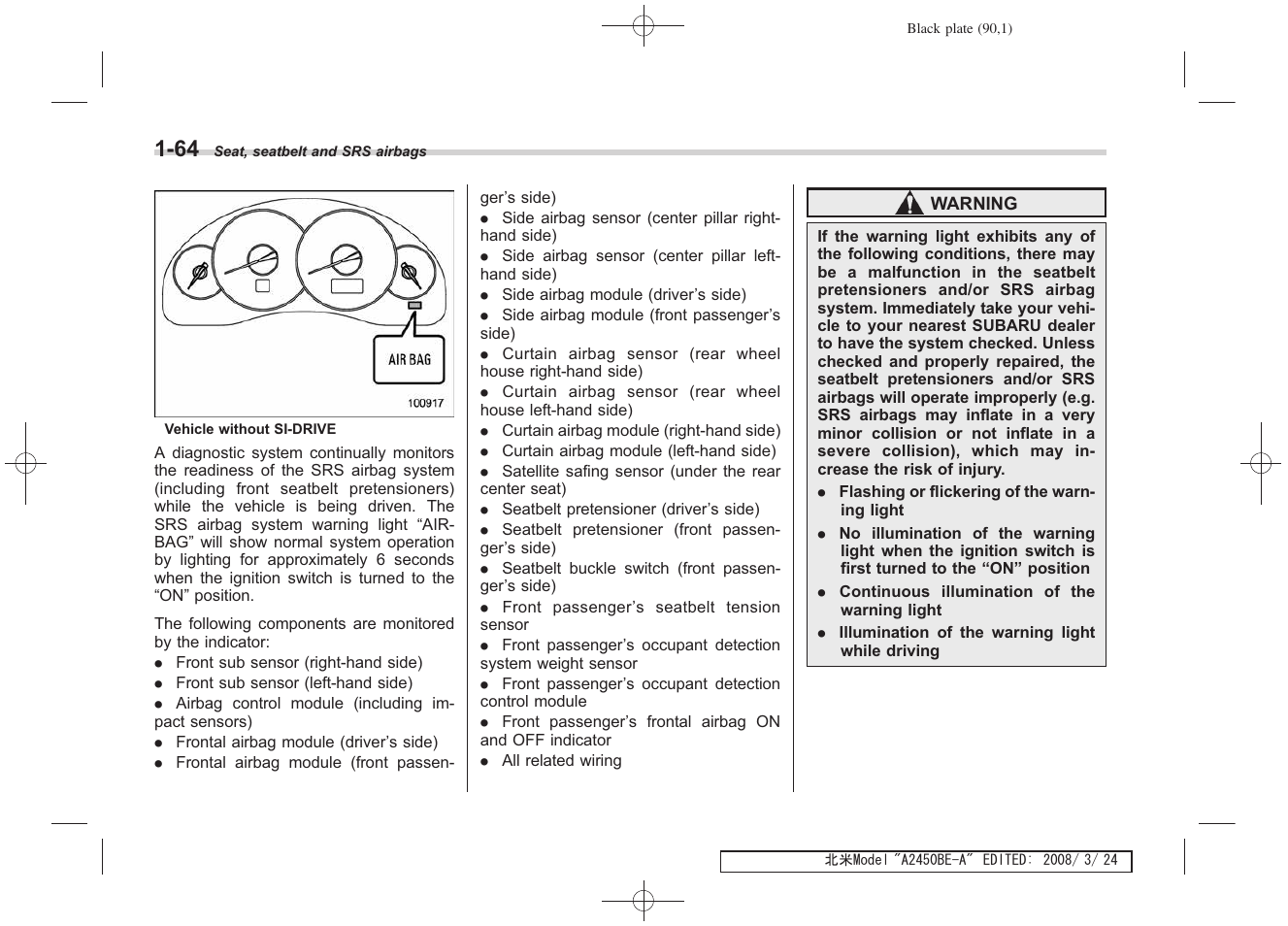 Subaru 2009 Legacy User Manual | Page 90 / 447