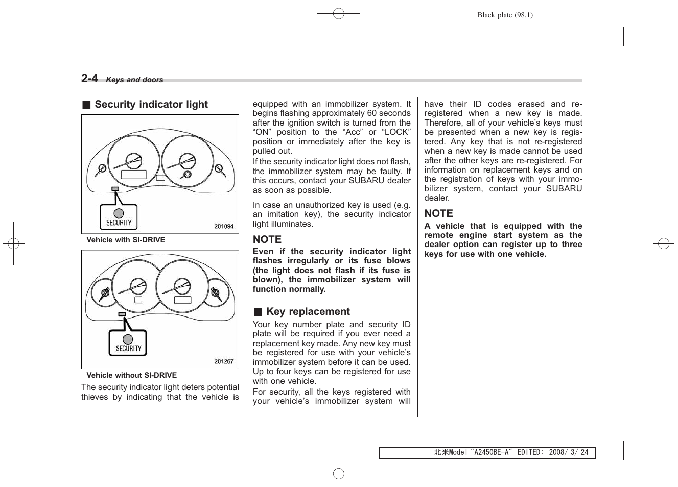 Subaru 2009 Legacy User Manual | Page 96 / 447