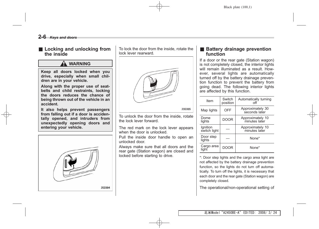 Subaru 2009 Legacy User Manual | Page 98 / 447