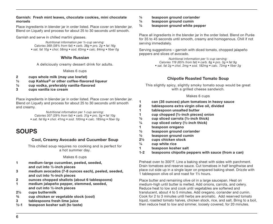 Soups | Cuisinart SB-5600 User Manual | Page 14 / 25