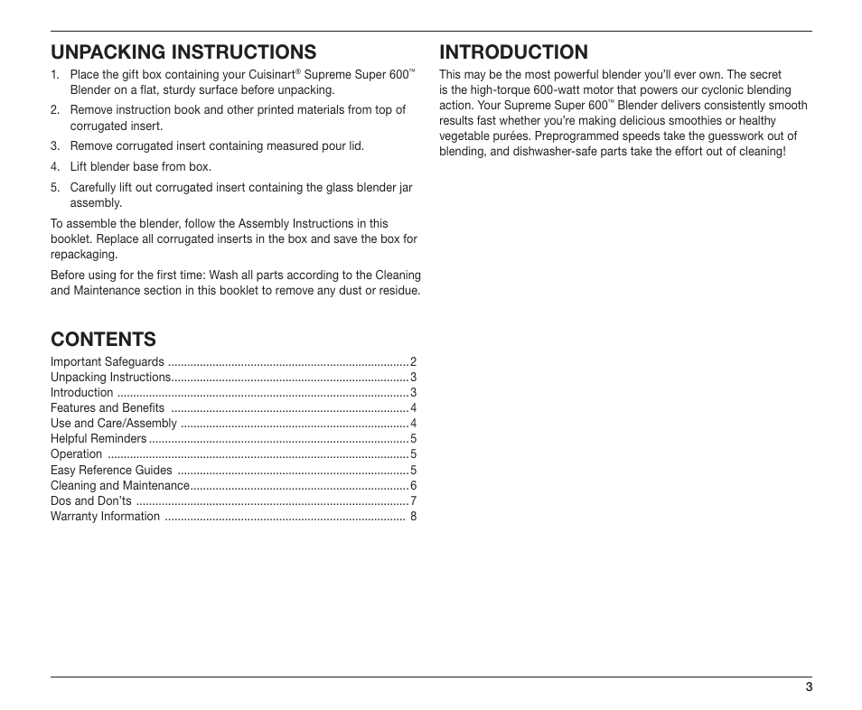 Cuisinart SB-5600 User Manual | Page 3 / 25