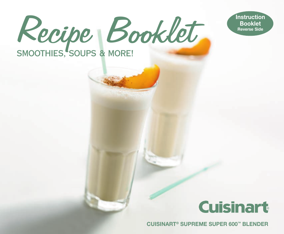 Recipe booklet | Cuisinart SB-5600 User Manual | Page 9 / 25