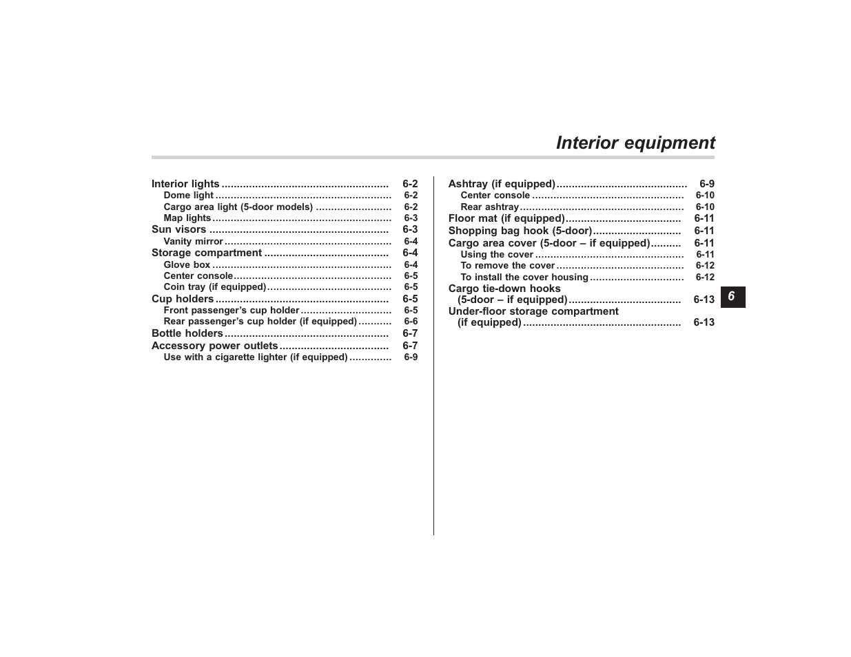 Msa5m0912a_14, Interior equipment | Subaru 2009 Impreza User Manual | Page 207 / 407