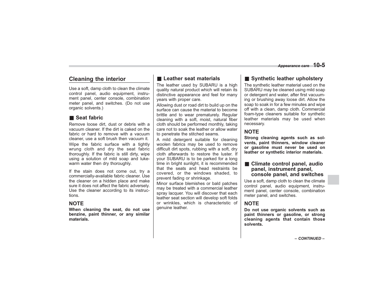 Subaru 2009 Impreza User Manual | Page 314 / 407