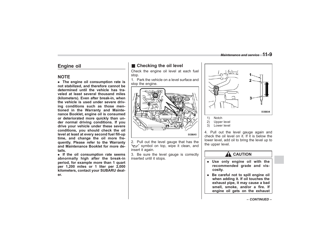 Engine oil | Subaru 2009 Impreza User Manual | Page 324 / 407