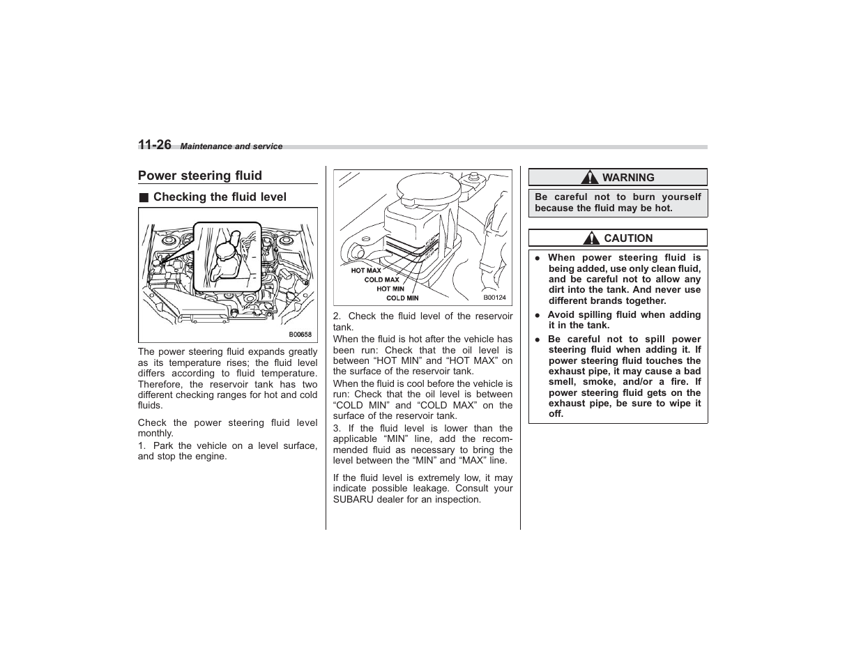 Power steering fluid | Subaru 2009 Impreza User Manual | Page 341 / 407