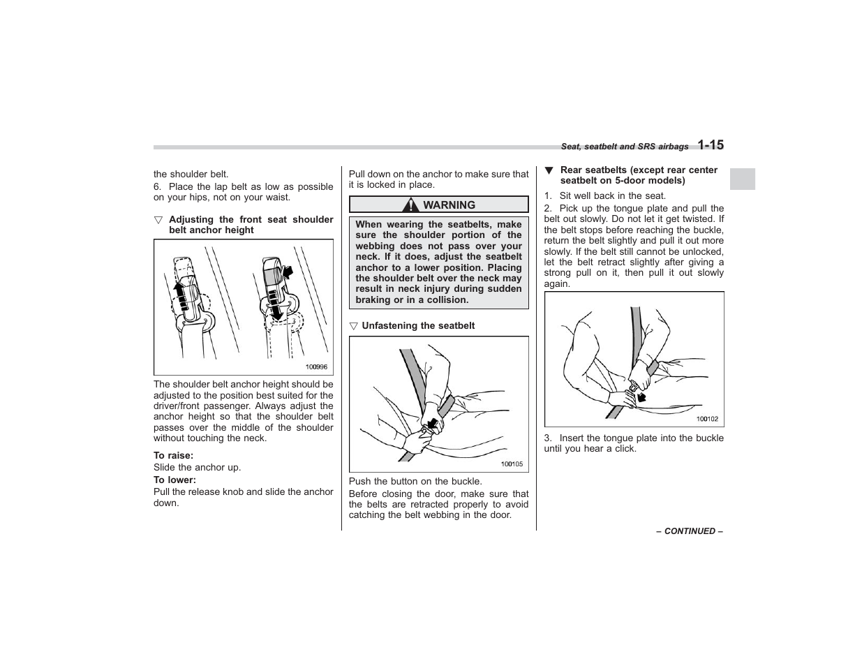 Subaru 2009 Impreza User Manual | Page 42 / 407