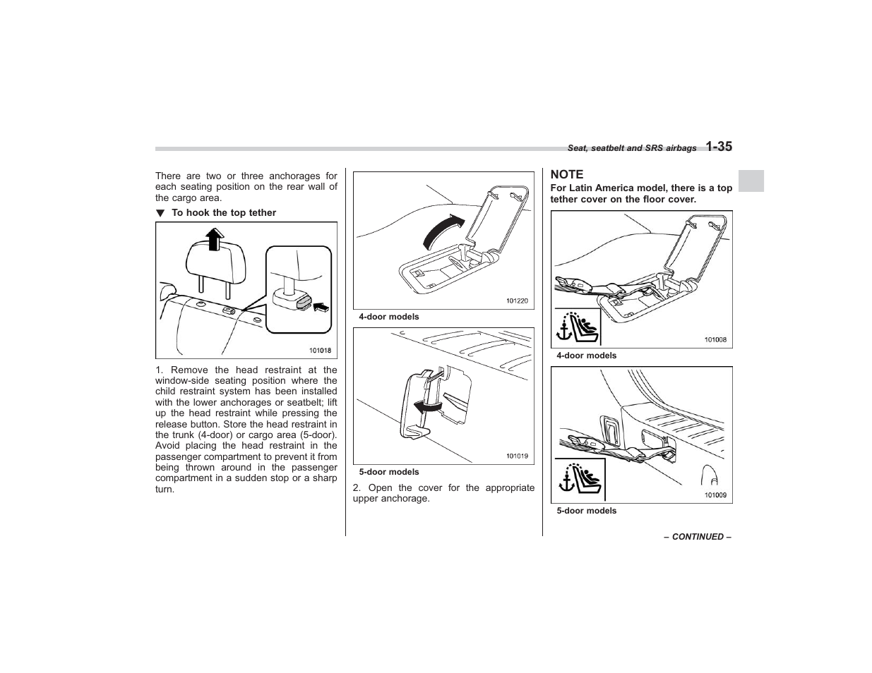 Subaru 2009 Impreza User Manual | Page 62 / 407