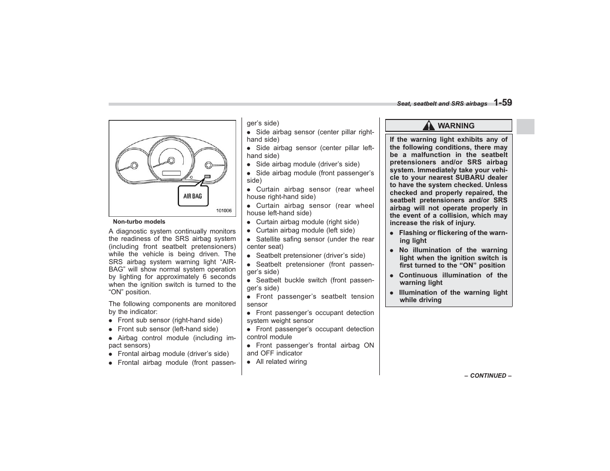 Subaru 2009 Impreza User Manual | Page 86 / 407