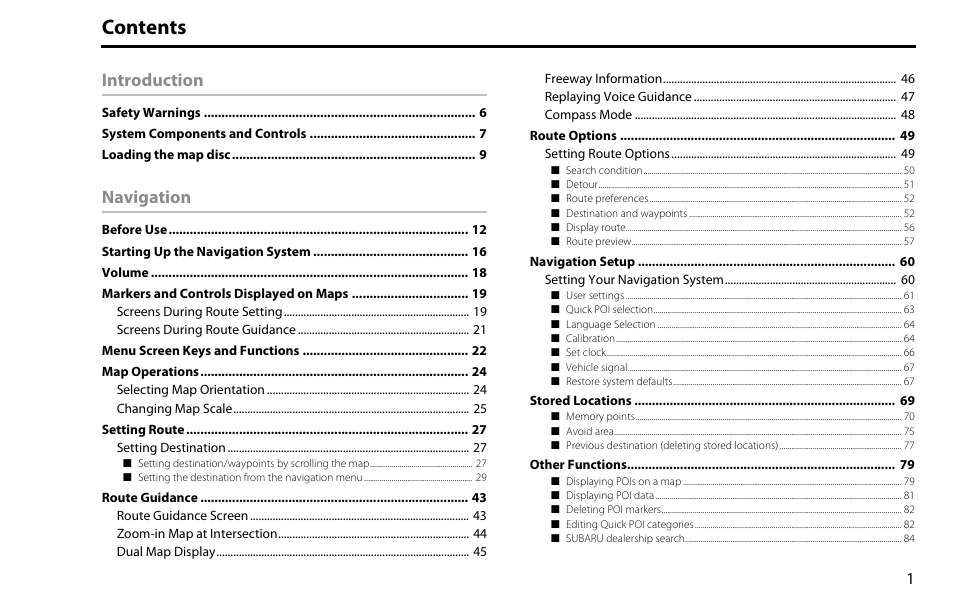 Subaru 2009 Impreza Navigation System User Manual | 248 pages