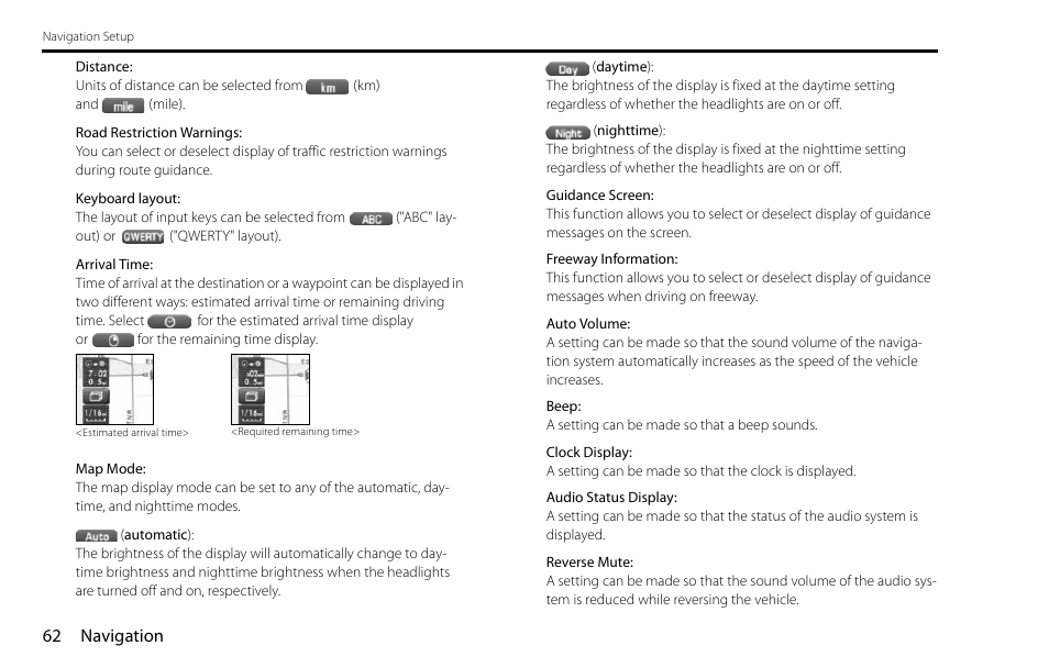 Subaru 2009 Impreza Navigation System User Manual | Page 62 / 248