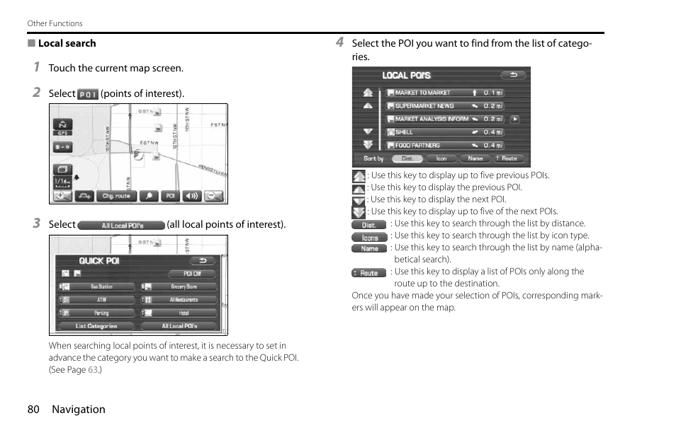 Subaru 2009 Impreza Navigation System User Manual | Page 80 / 248