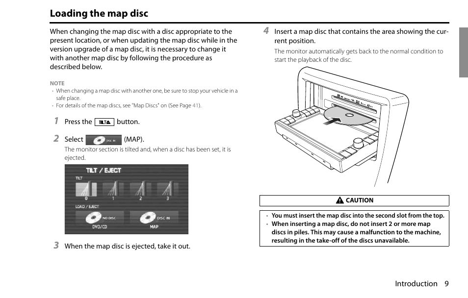 Loading the map disc | Subaru 2009 Impreza Navigation System User Manual | Page 9 / 248