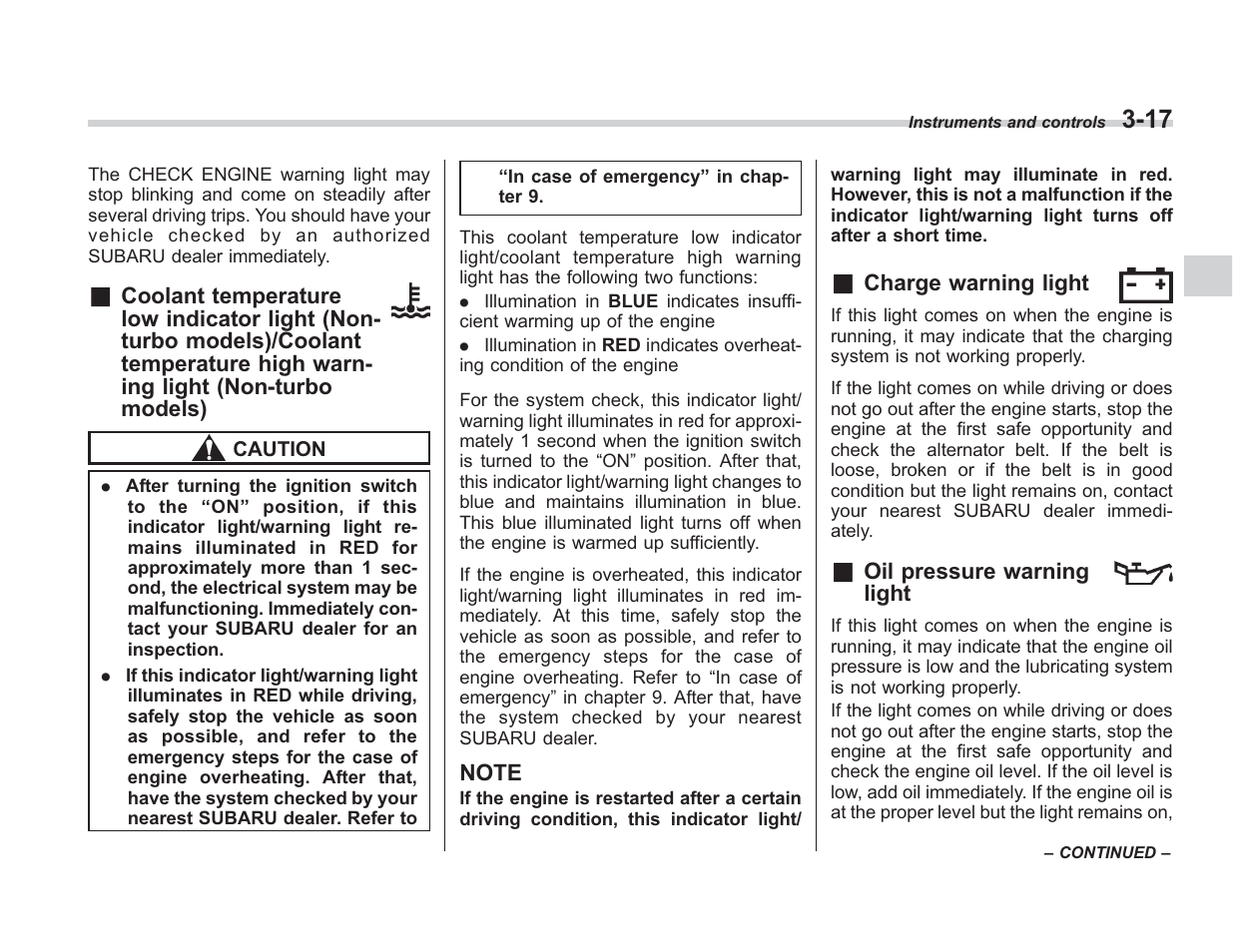 Subaru 2008 IMPREZA User Manual | Page 125 / 381