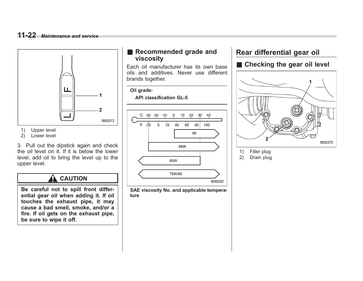 Rear differential gear oil | Subaru 2008 IMPREZA User Manual | Page 314 / 381