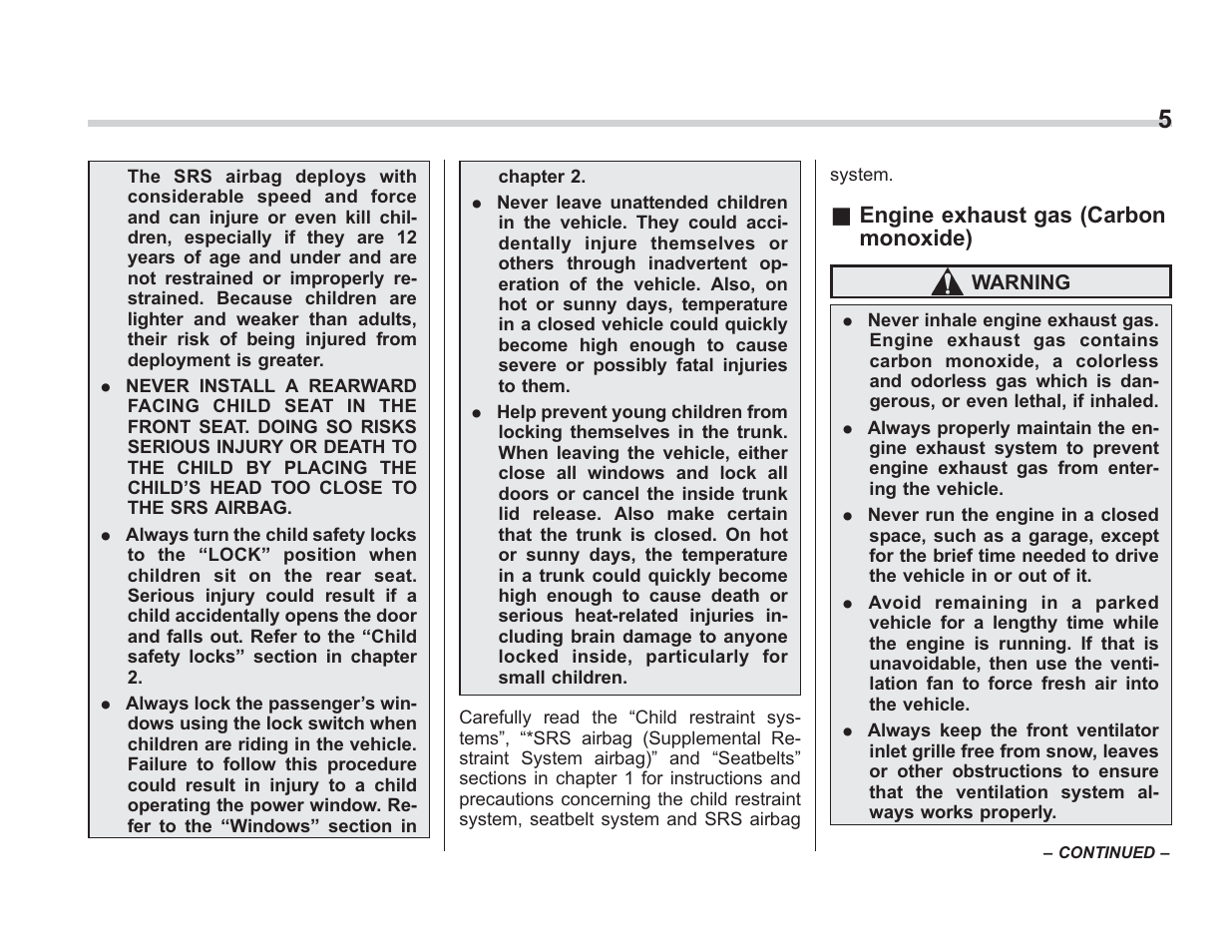 Subaru 2008 IMPREZA User Manual | Page 7 / 381