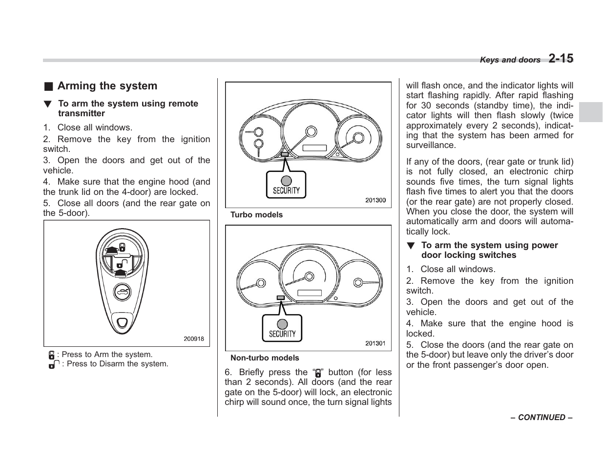 Subaru 2008 IMPREZA User Manual | Page 99 / 381