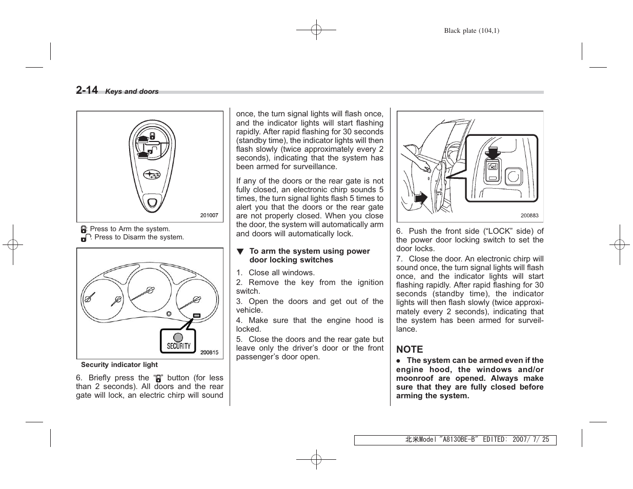 Subaru 2008 Forester 2.5X User Manual | Page 103 / 371