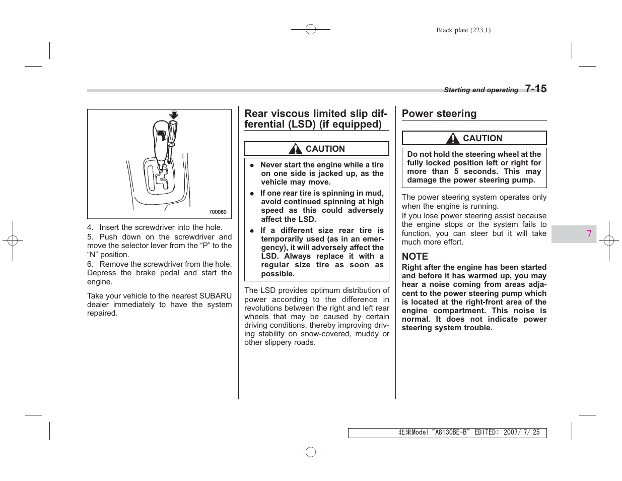 Subaru 2008 Forester 2.5X User Manual | Page 216 / 371