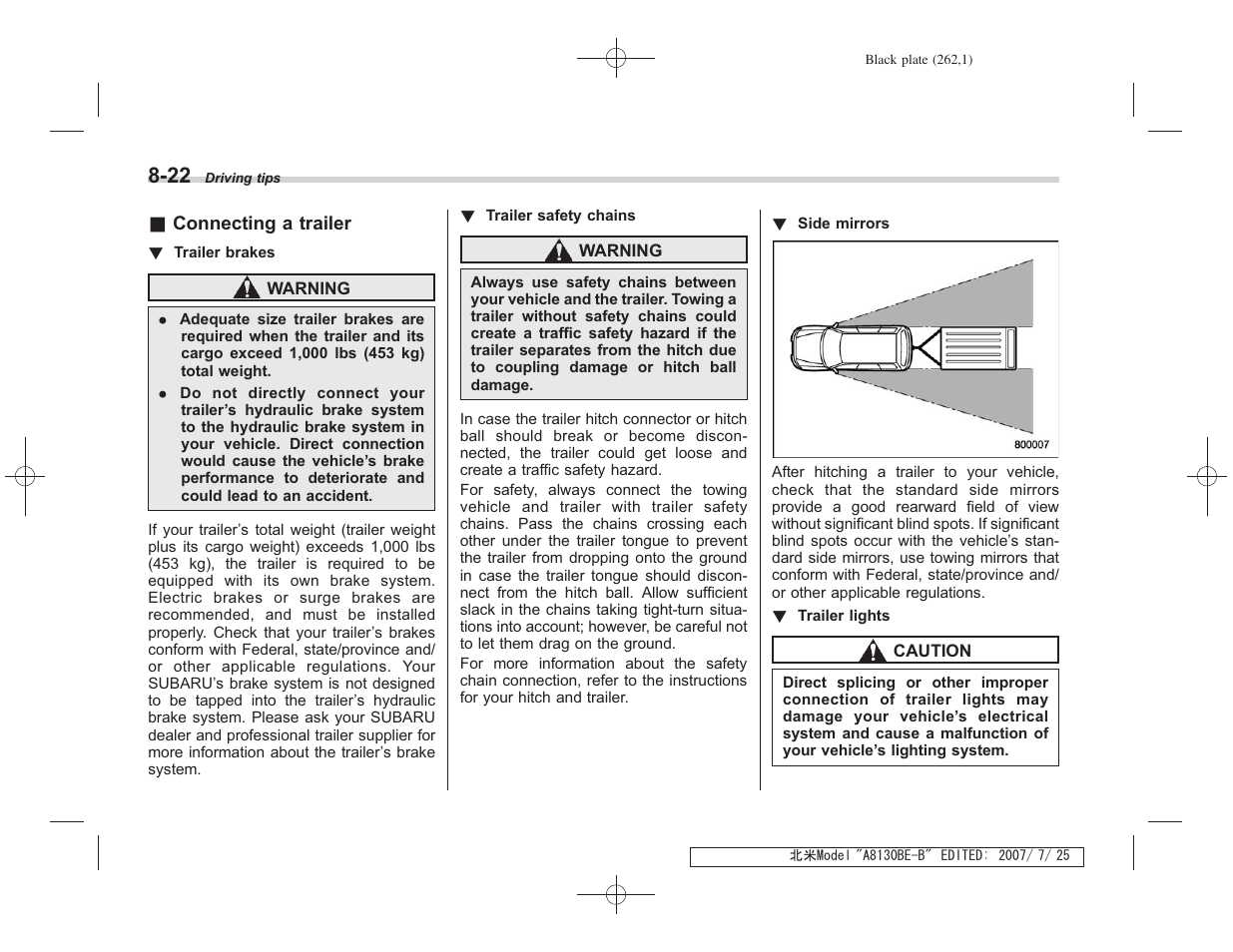 Subaru 2008 Forester 2.5X User Manual | Page 255 / 371