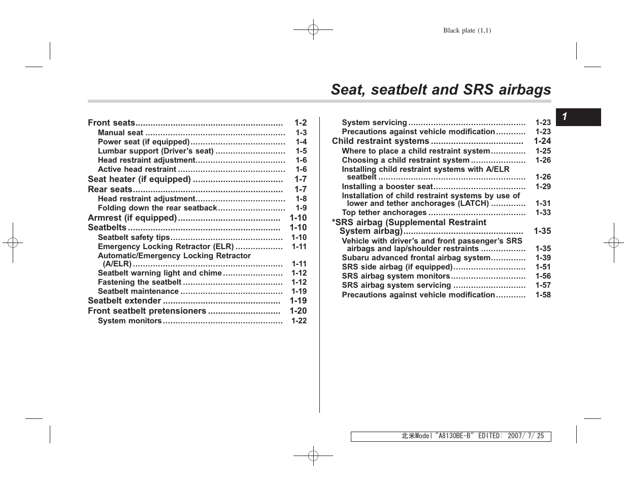 Msa5m0803a_7, Seat, seatbelt and srs airbags | Subaru 2008 Forester 2.5X User Manual | Page 30 / 371