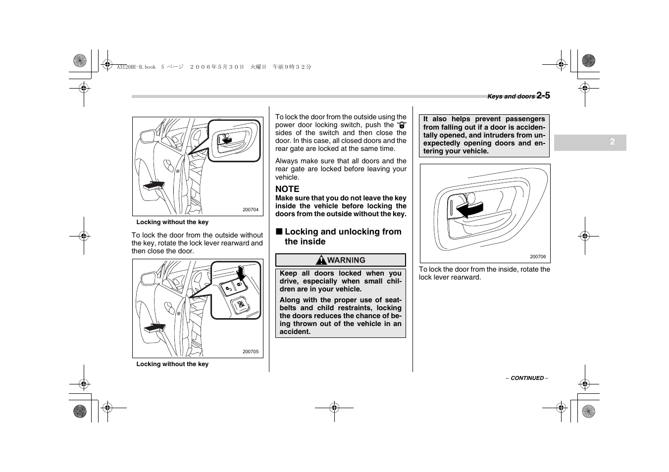 Subaru 2007 Tribeca User Manual | Page 102 / 401