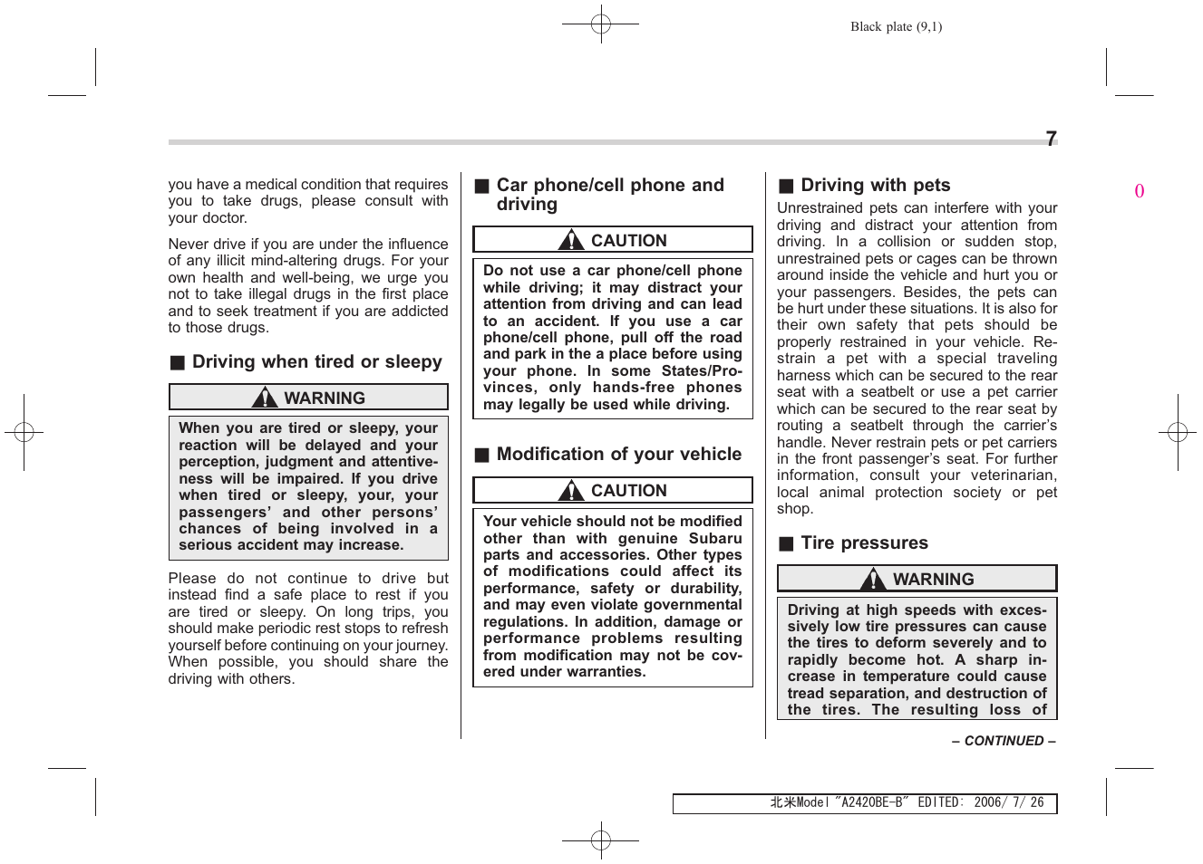 Subaru 2007 Legacy User Manual | Page 10 / 442