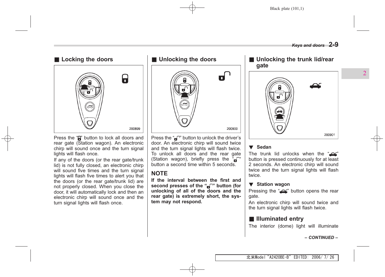 Subaru 2007 Legacy User Manual | Page 100 / 442