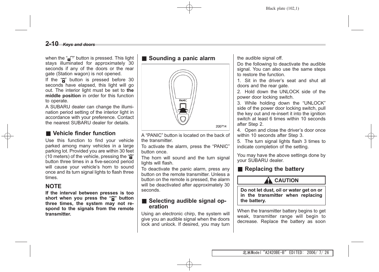 Subaru 2007 Legacy User Manual | Page 101 / 442