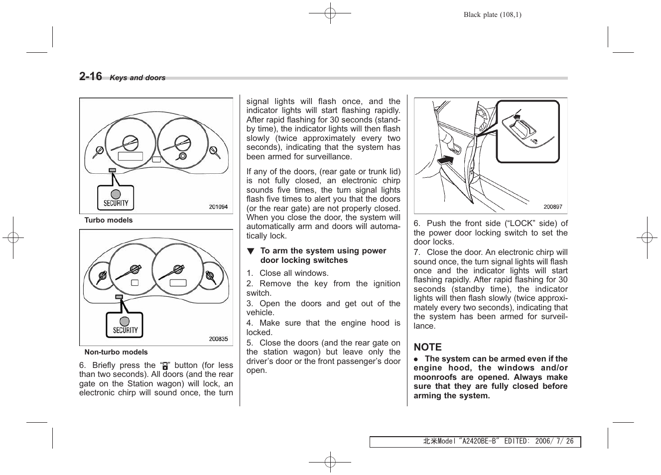 Subaru 2007 Legacy User Manual | Page 107 / 442