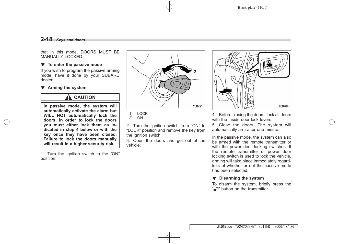 Subaru 2007 Legacy User Manual | Page 109 / 442