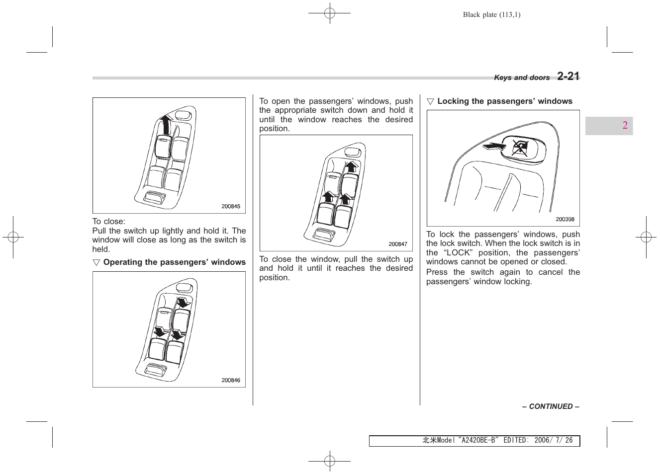 Subaru 2007 Legacy User Manual | Page 112 / 442