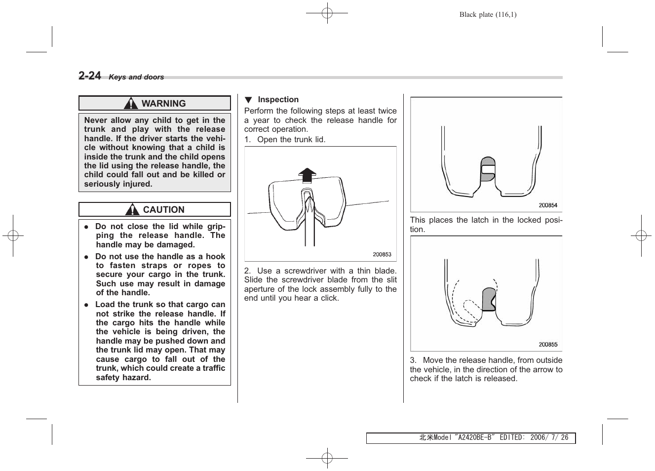 Subaru 2007 Legacy User Manual | Page 115 / 442