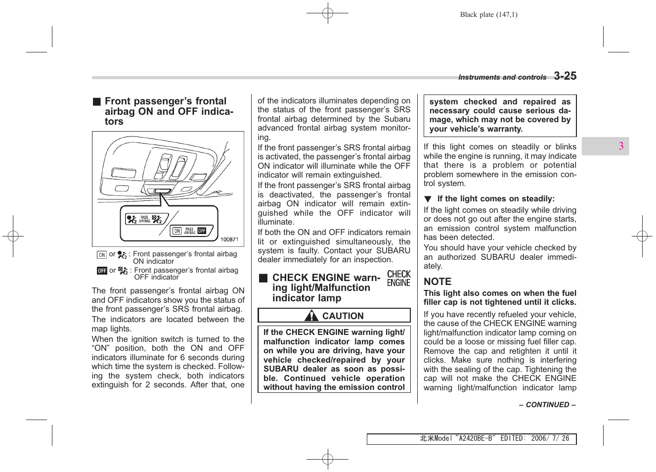 Subaru 2007 Legacy User Manual | Page 146 / 442
